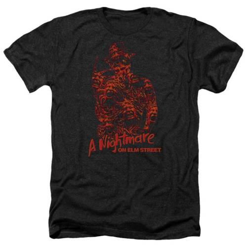 キャラクター ナイトメア ストリート ヘザー Tシャツ 黒色 ブラック 【 LICENSED CHARACTER NIGHTMARE ON ELM STREET CHEST OF SOULS ADULT HEATHER T-SHIRT / BLACK 】 メンズファッション トップス カットソー｜スニケス