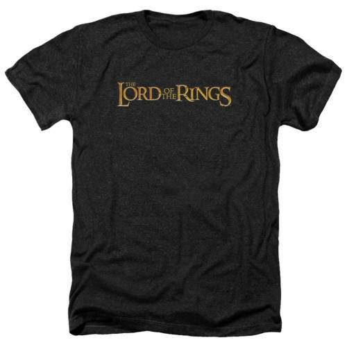 キャラクター リング ロゴ ヘザー Tシャツ 黒色 ブラック 【 LICENSED CHARACTER LORD OF THE RINGS LOTR LOGO ADULT HEATHER T-SHIRT / BLACK 】 メンズファッション トップス カットソー