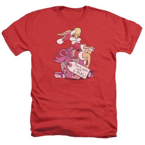 キャラクター ヘザー Tシャツ 赤 レッド 【 LICENSED CHARACTER LOONEY TUNES LOLA PRESENT ADULT HEATHER T-SHIRT / RED 】 メンズファッション トップス カットソー