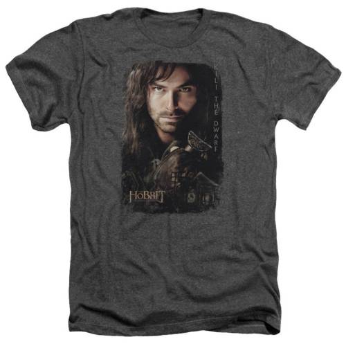キャラクター ヘザー Tシャツ チャコール 【 LICENSED CHARACTER HOBBIT KILI POSTER ADULT HEATHER T-SHIRT / CHARCOAL 】 メンズファッション トップス カットソー