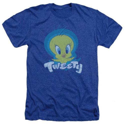 キャラクター ヘザー Tシャツ 青色 ブルー 【 LICENSED CHARACTER LOONEY TUNES TWEETY SWIRL ADULT HEATHER T-SHIRT / ROYAL BLUE 】 メンズファッション トップス カットソー｜スニケス