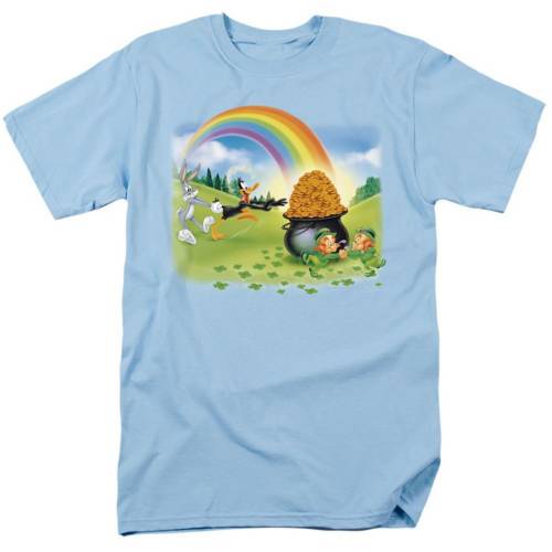 キャラクター スリーブ Tシャツ 青色 ブルー 半袖 【 LICENSED CHARACTER LOONEY TUNES MINE SHORT SLEEVE ADULT T-SHIRT / LIGHT BLUE 】 メンズファッション トップス カットソー