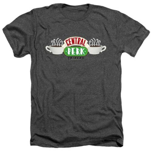 キャラクター ロゴ ヘザー Tシャツ チャコール 【 LICENSED CHARACTER FRIENDS CENTRAL PERK LOGO ADULT HEATHER T-SHIRT / CHARCOAL 】 メンズファッション トップス カットソー