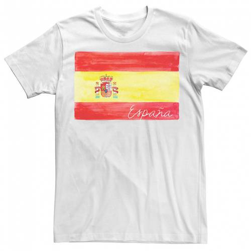 キャラクター Tシャツ 白色 ホワイト 【 LICENSED CHARACTER HHM SPAIN FLAG WATERCOLOR TEE / WHITE 】 メンズファッション トップス カットソー