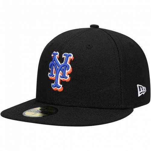 New Era 黒色 ブラック メッツ クーパーズタウン コレクション ニューエラ ニューヨーク Black Cooperstown Collection Turn Back The Clock 59fifty Fitted Hat Met Maf Gov Ws