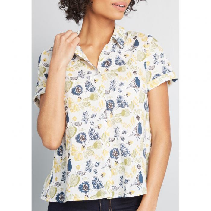 公式店舗 モドクロス Modcloth Modcloth Inspired Idealist Buttonup Top Multi レディースファッション トップス 人気ブランドを Www Sunbirdsacco Com