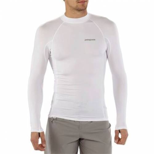 パタゴニア Patagonia 白妙 純白 鼠色 グレイ メンズ Patagonia R0 Longsleeve Rashguard White Feather Grey Dhama Com