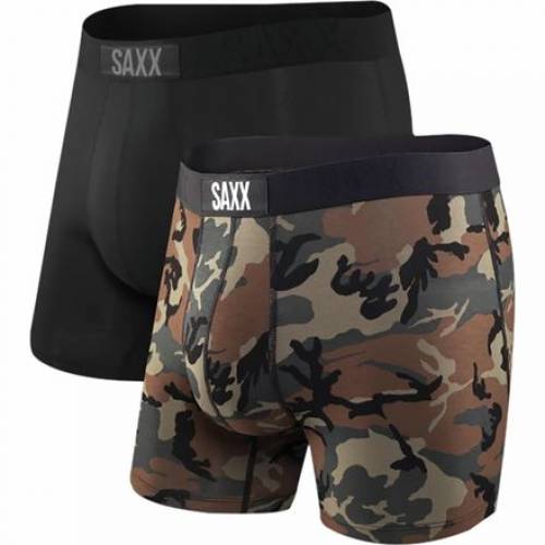 モダン カジュアル Black ファッションブランド Saxx Saxx Camo 2個入 ブラック メンズ 黒色 ファッション Fit メンズ Boxer カモ柄 Saxx Modern モダン Vibe Wood スニケス バイブ