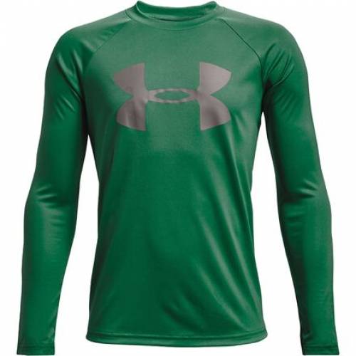 アンダーアーマー Under Armour テック ロゴ 緑 グリーン アンダーアーマー ジュニア キッズ Green Tech Big Logo Longsleeve Top Quest Concrete Andapt Com