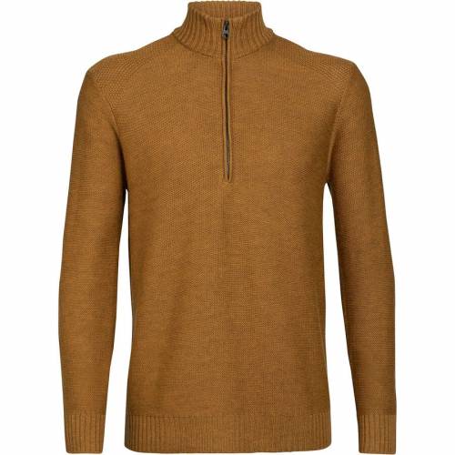 アイスブレーカー 二分の一 トレイナー ギョリュウモドキ ハーフジップ メンズ Heather Icebreaker Waypoint Sweater Saffron Silk Music Com