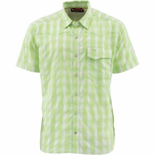 種類豊富な品揃え Simms スカイ ライム Simms Big Sky Shortsleeve Shirt Key Lime Plaid メンズファッション トップス カジュアルシャツ 最先端 Qchfoundation Ca