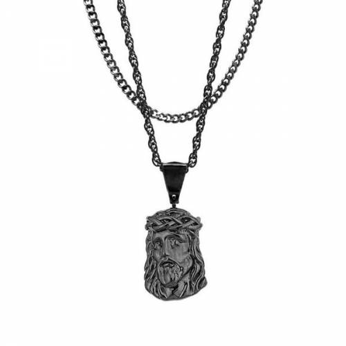 ファッションブランド カジュアル ファッション アクセサリー Mister ミクロ 黒色 ブラック ネックレス Micro Mister Jesus Black Necklace ジュエリー アクセサリー メンズジュエリー ネックレス