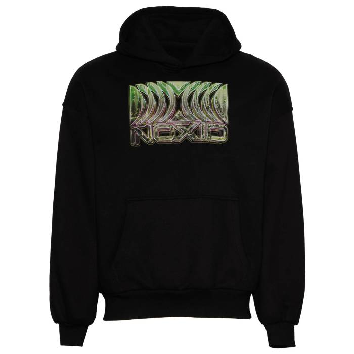 【★百貨店SALE★6/11真夜中2時迄】Noxid 【 Circuit Fleece Hoodie Men\u0027s Black/Green 】 フリース フーディー パーカー メンズ 黒いこと 黒いこと green 緑・緑であること