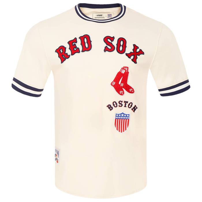 プロスタンダード Pro Standard 【 Red Sox Retro Classic Dk Tee Men's Eggshell/Midnight Navy 】 Red 赤・レッド レトロ クラシック Tシャツ メンズ 紺色 ネイビー｜スニケス