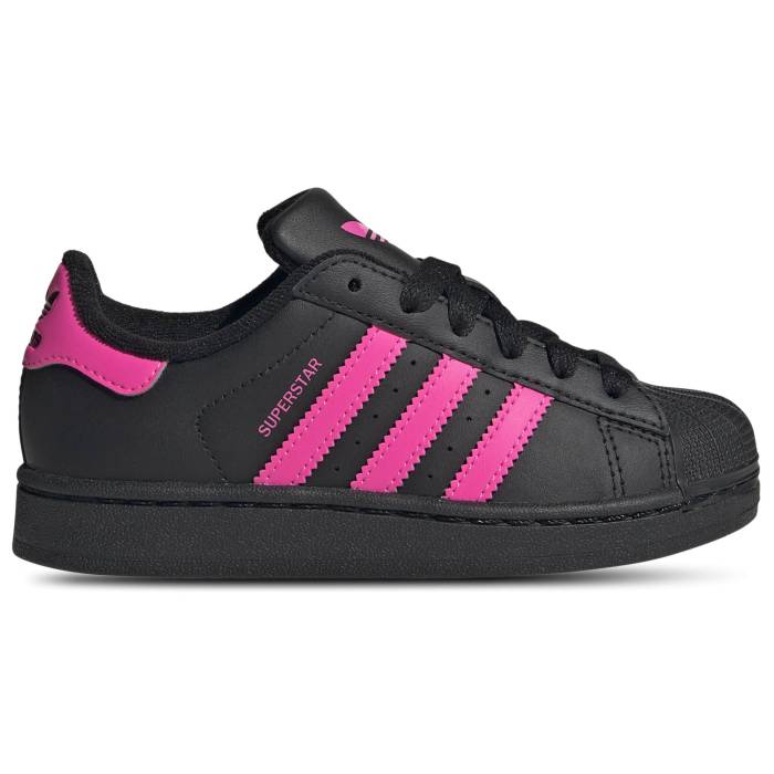 アディダス Adidas 【 Originals Superstar Ii Girls' Preschool Pink/Black 】 オリジナルス Superstar スーパースター ジュニア キッズ pink ピンク 黒色 ブラック｜スニケス
