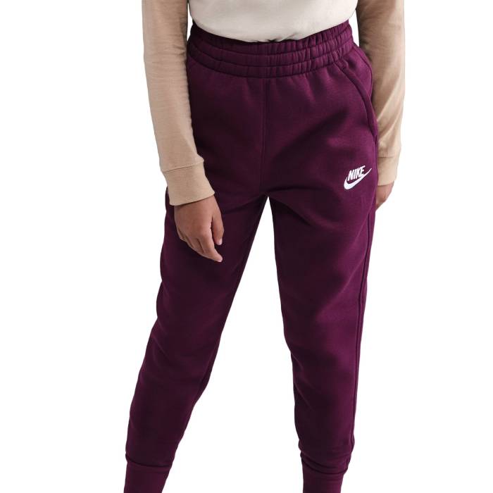 【★百貨店SALE★6/11十二時2時迄】ナイキ Nike 【 Nsw Club Fleece High Rise Pant Lbr Girls\u0027 Grade School Bordeaux/Bordeaux/White 】 野球クラブ フリース 御機嫌 ライズ ズボン下 お坊っちゃん キッズ 白いこと 白いこと