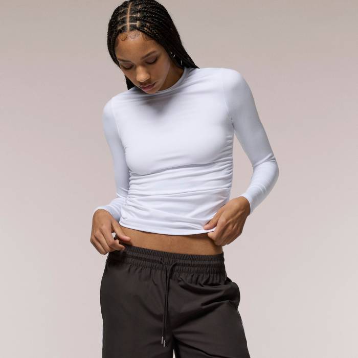 Cozi 【 Ruched Smoothing Top Women\u0027s Bright White 】 レディース 白いこと 白いこと