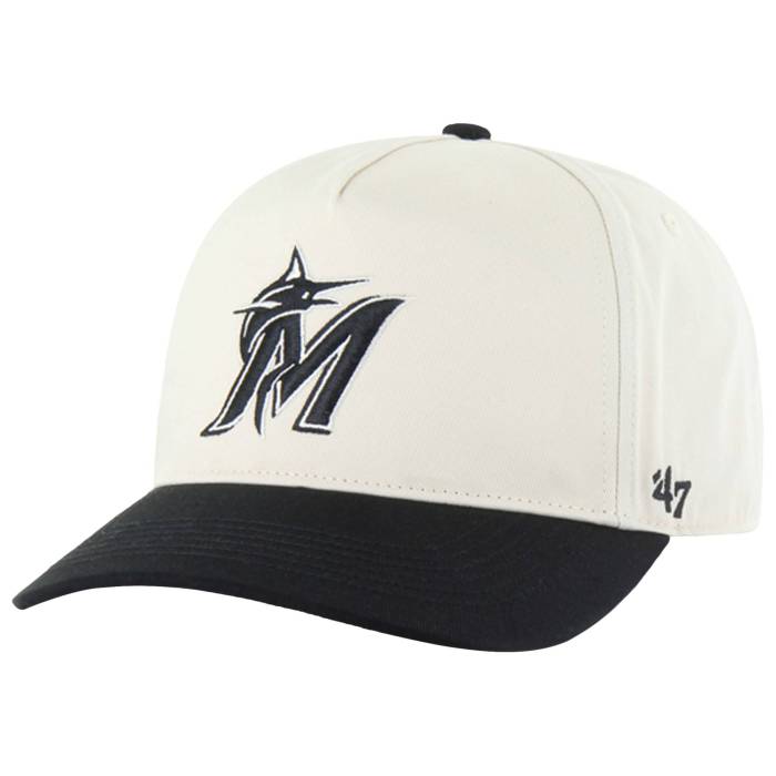 フォーティーセブンブランド 47 Brand 【 Marlins Two Tone Hitch Visor Men's Natural/Black 】 マーリンズ メンズ ナチュラル 黒色 ブラック｜スニケス