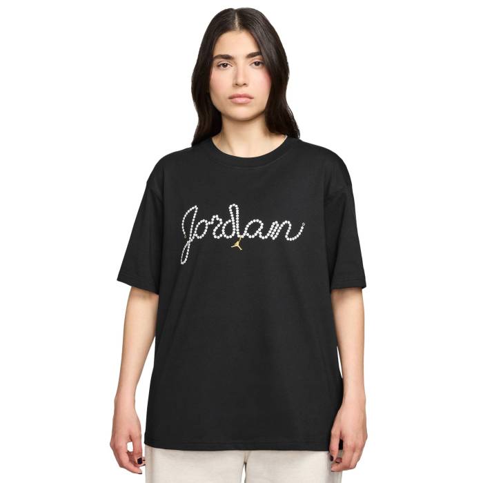 ナイキ ジョーダン Jordan 【 Brk Short Sleeve Gfx T-Shirt Ajxi Women\u0027s Black/White 】 Sleeve 捩り プルオーバー レディース 黒いこと 黒いこと 白いこと 白いこと