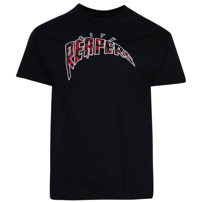 【★百貨店SALE★6/11真夜中2時迄】Overtime 【 City Reapers Collage T-Shirt Men\u0027s Black/Red 】 シティ ティーシャツ メンズ 黒いこと 黒いこと Red 赤・赤いこと