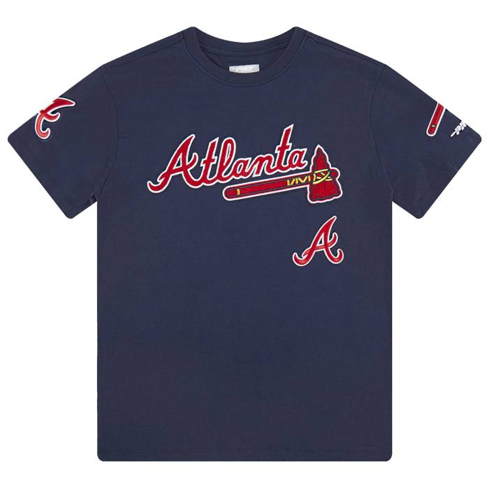 【★百貨店SALE★6/11真夜中2時迄】労働者階級判定基準 Pro Standard 【 Atlanta Braves Classic Ss Tee Boys\u0027 Grade School Midnight Navy 】 ジョージアの州都 ブレーブス 古典派音楽 ティーシャツ お坊っちゃん キッズ 紺色 米国海軍