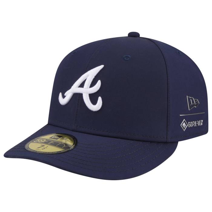 ニューエラ New Era 【 Braves Gortex 59Fifty Fitted Cap Adult Navy/White 】 ブレーブス キャップ 帽子 ユニセックス 紺色 ネイビー 白色 ホワイト｜スニケス 25,725円