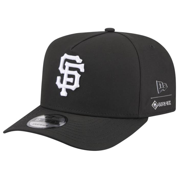 【★百貨店SALE★6/11真夜中2時迄】ニュー内鰓 New Era 【 Giants Gortex 9Fifty A-Frame Cap Adult Black/White 】 ジャイアンツ 旗がしら 鳥打ち帽 ユニ一発やる 黒いこと 黒いこと 白いこと 白いこと
