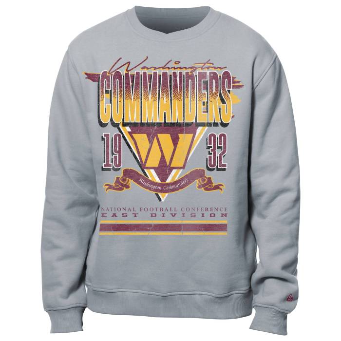 【★百貨店SALE★6/11十二時2時迄】ニュー内鰓 New Era 【 Commanders Crew Sweatshirt Men\u0027s Grey/Multi 】 労働者の一団 汗水 調教師 メンズ 薄墨色 薄墨色