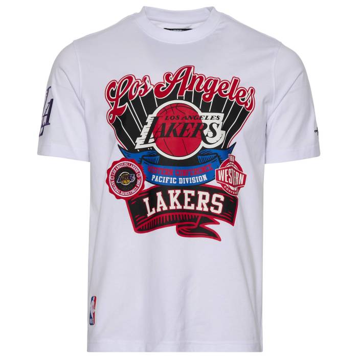 【★百貨店SALE★6/11真夜中2時迄】労働者階級判定基準 Pro Standard 【 Los Angeles Lakers S/S Flex T-Shirt Men\u0027s Fc White/Fire Red 】 Lakers レイカーズ 半袖 ティーシャツ ティーシャツ メンズ 白いこと 白いこと 火の手 Red 赤・赤いこと