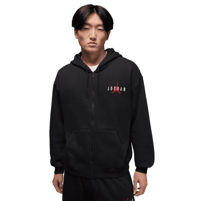 【★百貨店SALE★6/11夜夜中2時迄】ナイキ ジョーダン Jordan 【 Brooklyn Oversize Stretch Full-Zip Hoodie Men\u0027s Black/Gym Red 】 ブルックリン フルジップ フーディー パーカー メンズ 黒いこと 黒いこと Red 赤・赤いこと
