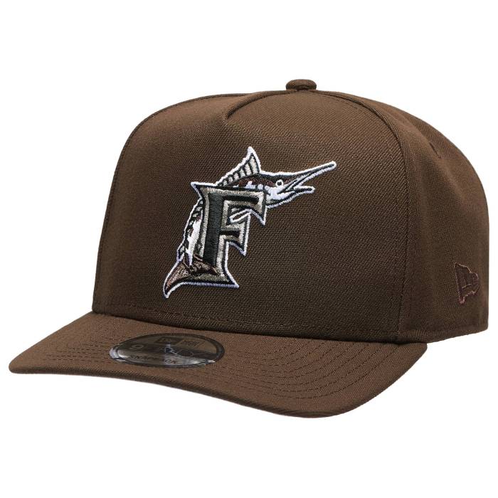 ニューエラ New Era 【 Marlins 950Af '03 World Series Curve Cap Men's Brown/Brown 】 マーリンズ シリーズ キャップ 帽子 メンズ 茶色 ブラウン|スニケス