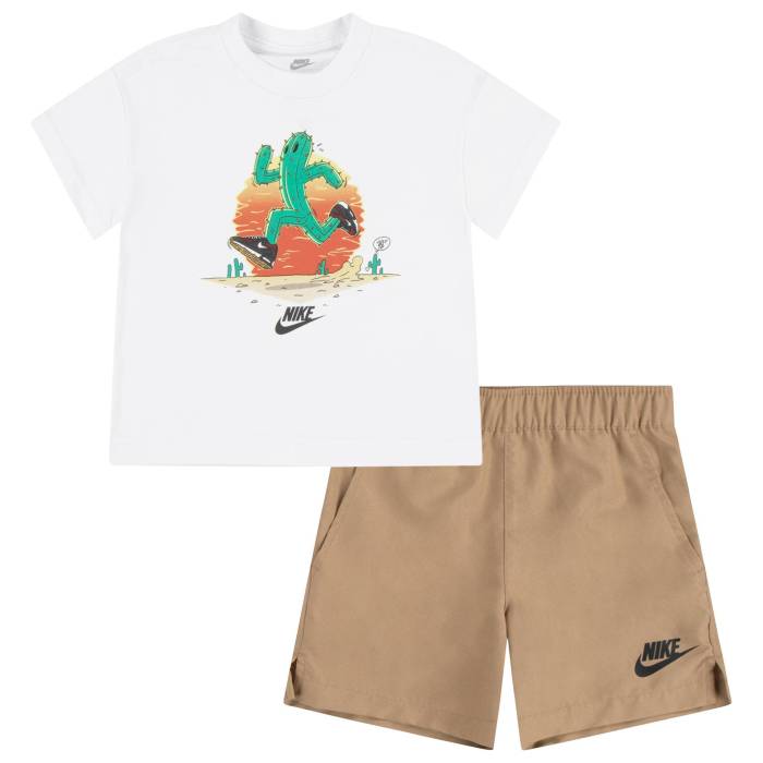 ナイキ Nike 【 Grow For It Shorts Set Boys' Toddler Sanddrift/Brown 】 ショーツ ベビー 茶色 ブラウン