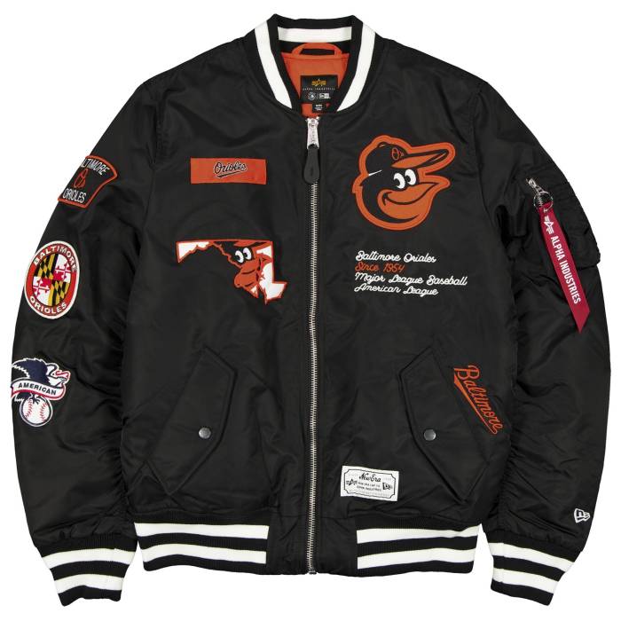 【★百貨店SALE★6/11真夜中2時迄】ニュー内鰓 New Era 【 Orioles Alpha Jacket Men\u0027s Orange/White 】 オリオールズ アルファ Jacket 上衣 メンズ orange 橙・オレンジ色 白いこと 白いこと