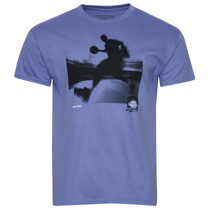 【★百貨店SALE★6/11真夜中2時迄】Overtime 【 Motion Blur T-Shirt Men\u0027s Purple/Black 】 ティーシャツ メンズ Purple 紫・パープル 黒いこと 黒いこと