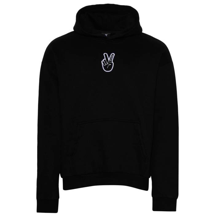 Deuce 【 Peace Hoodie Men's Black/White 】 フーディー パーカー メンズ 黒色 ブラック 白色 ホワイト