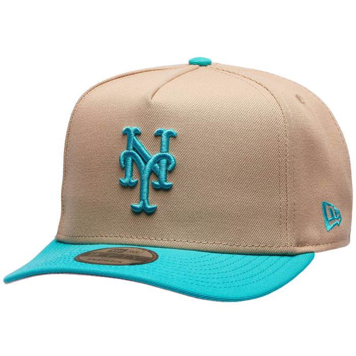 ニューエラ New Era 【 Mets 9Fifty A-Frame Curve 40Th Cap Men's Camel/Teal 】 メッツ キャップ 帽子 メンズ camel キャメル|スニケス