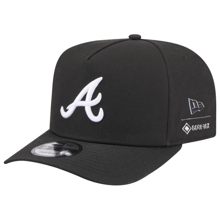 【★百貨店SALE★6/11真夜中2時迄】ニュー内鰓 New Era 【 Braves Gortex 9Fifty A-Frame Cap Adult White/Black 】 ブレーブス 旗がしら 鳥打ち帽 ユニ一発やる 白いこと 白いこと 黒いこと 黒いこと