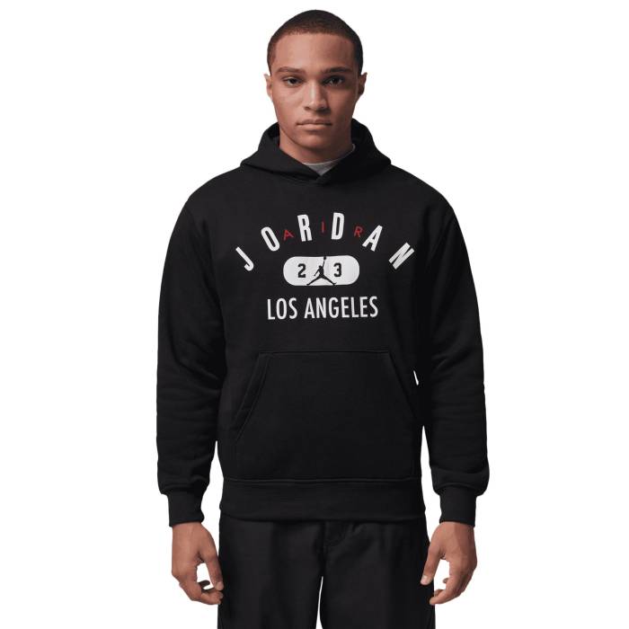 ナイキ ジョーダン Jordan 【 Los Angeles City Fleece Pullover Men's Black/White 】 シティ フリース メンズ 黒色 ブラック 白色 ホワイト|スニケス
