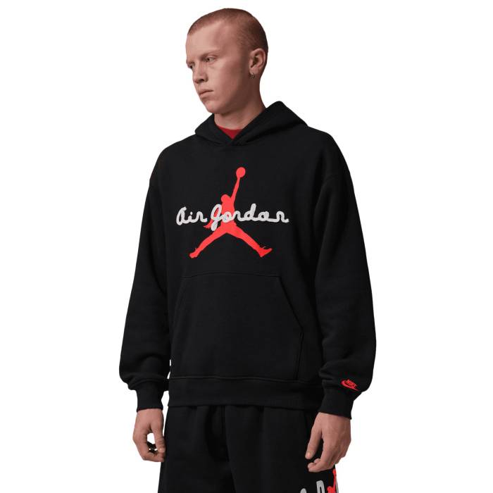 【★百貨店SALE★6/11夜夜中2時迄】ナイキ ジョーダン Jordan 【 Aj6 Script Brooklyn Fleece Pullover Hoodie Men\u0027s Black/Infrared 23 】 脚本 ブルックリン フリース フーディー パーカー メンズ 黒いこと 黒いこと