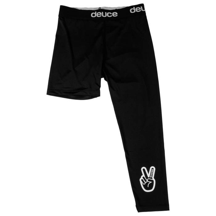 Deuce 【 One Legged Tights Men's Black/Black 】 Tights タイツ メンズ 黒色 ブラック
