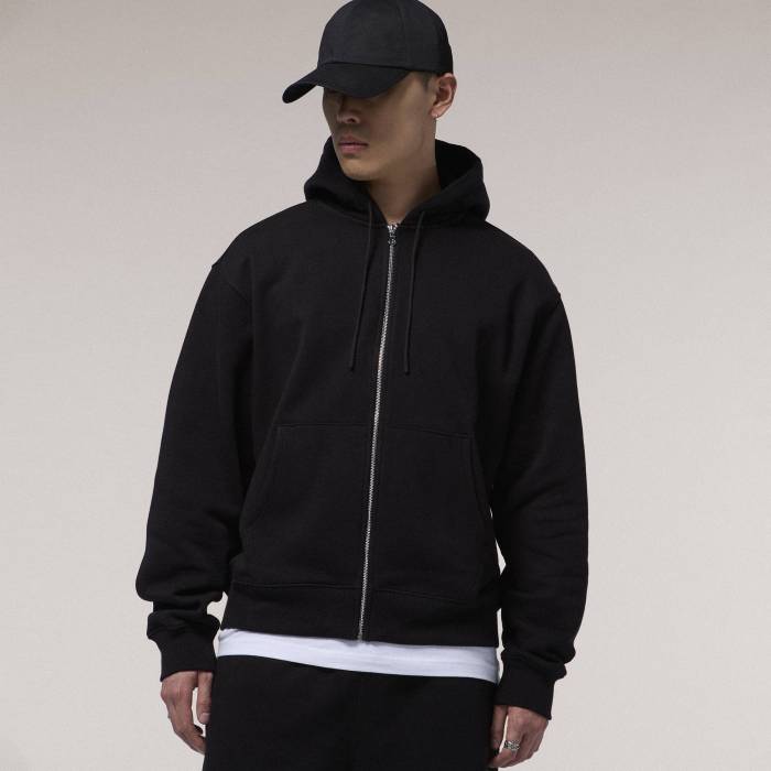 Lckr 【 Phader Fleece Full-Zip Hoodie Men's Black 】 フリース フルジップ フーディー パーカー メンズ 黒色 ブラック