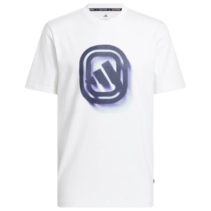 アディダス Adidas 【 Overtime T-Shirt Men's Purple/White 】 Tシャツ メンズ Purple 紫・パープル 白色 ホワイト|スニケス