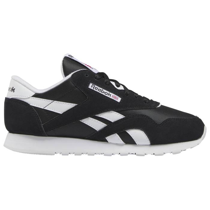 リーボック Reebok 【 Classic Leather Nylon Women's Core Black/White/White 】 クラシック レザー ナイロン レディース コア 黒色 ブラック 白色 ホワイト