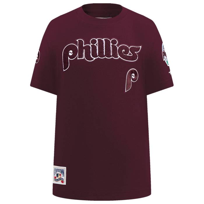 【★百貨店SALE★6/11真夜中2時迄】労働者階級判定基準 Pro Standard 【 Philadelphia Phillies Classic Ss Tee Boys\u0027 Grade School Wine 】 兄弟愛の都市 フィリーズ 古典派音楽 ティーシャツ お坊っちゃん キッズ