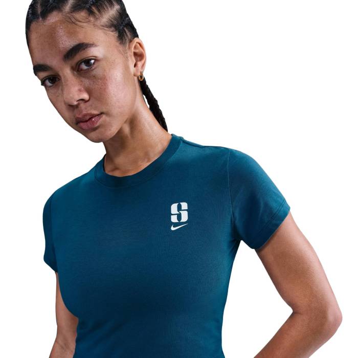 ナイキ Nike 【 Sabrina Short Sleeve Crop T-Shirt Women's Blue Force 】 Sleeve スリーブ Crop クロップ Tシャツ レディース 青色 ブルー