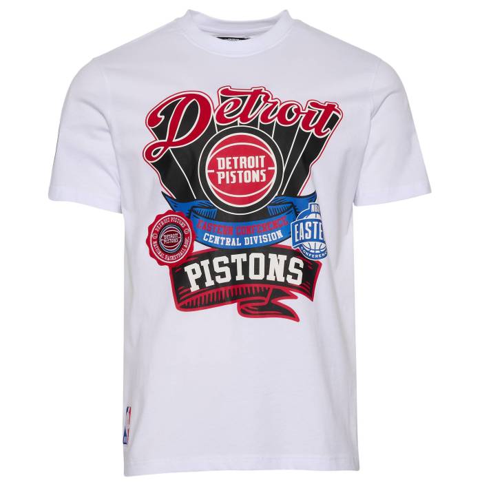 プロスタンダード Pro Standard 【 Detroit Pistons S/S Flex T-Shirt Men Fc White/Fire Red 】 デトロイト ピストンズ 半袖 Tシャツ Tシャツ メンズ 白色 ホワイト ファイア Red 赤・レッド
