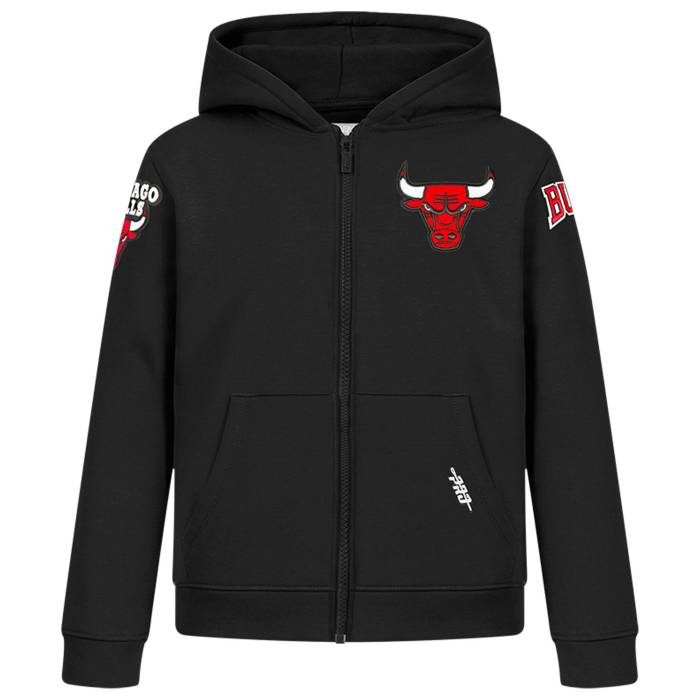 【★百貨店SALE★6/11真夜中2時迄】労働者階級標準尺度 Pro Standard 【 Chicago Bulls Classic Flc Fz Po Hoodie Boys\u0027 Grade School Black 】 風の強い町 ブルズ 古典派音楽 フーディー パーカー お坊っちゃん キッズ 黒いこと 黒いこと