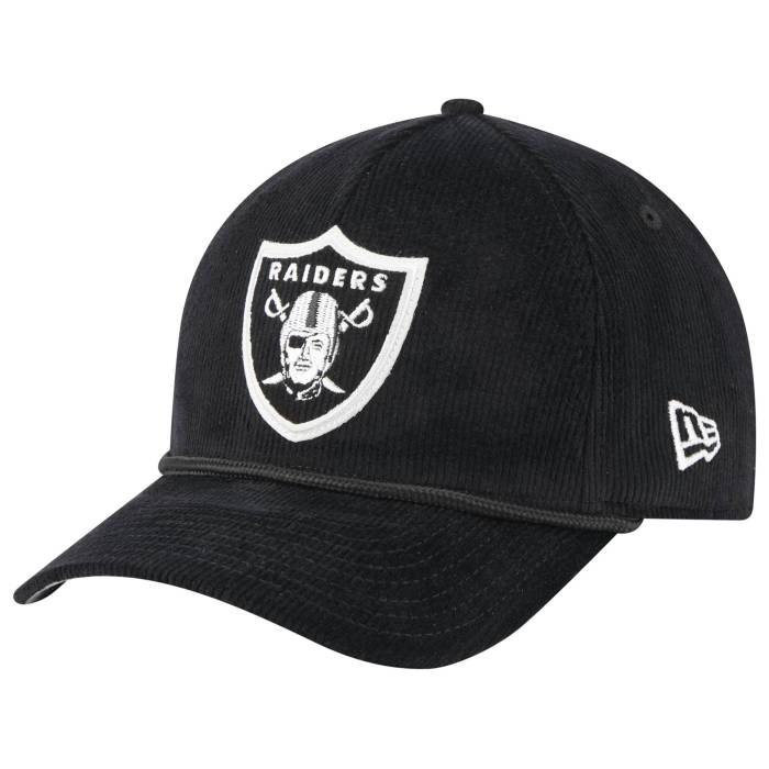 ニュー内鰓 New Era 【 Raiders 9Forty Af Cord 25130 Cap Adult Black/Multi 】 レイダース 鳥打ち帽 鳥打ち帽 ユニ一発やる 黒いこと 黒いこと