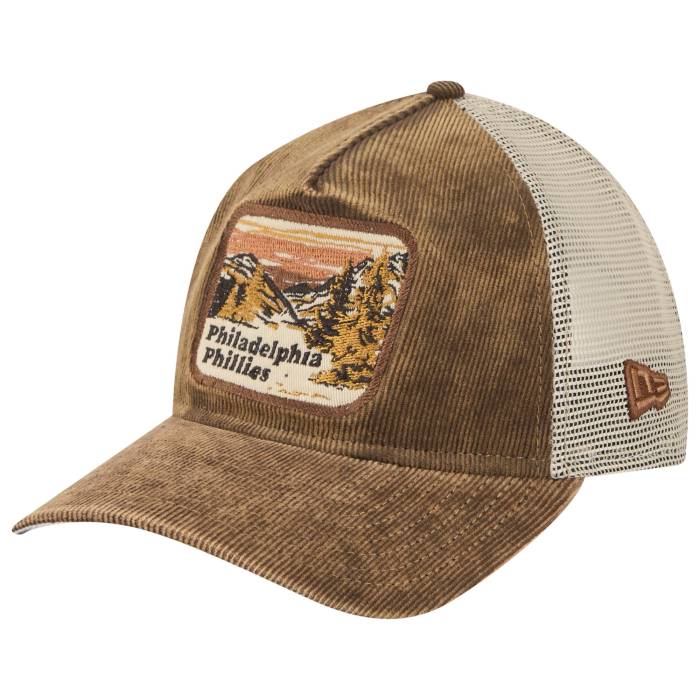 ニューエラ New Era 【 Phillies Vintage Landscape Cap Men's White/Brown 】 フィリーズ vintage ビンテージ・ヴィンテージ キャップ 帽子 メンズ 白色 ホワイト 茶色 ブラウン