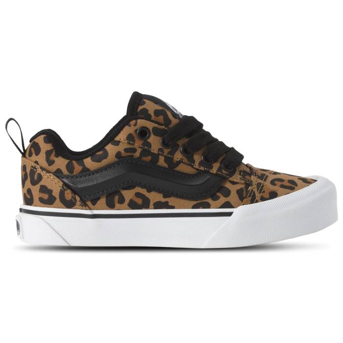 ヴァンズ Vans 【 Knu Skool Leopard Girls\u0027 Grade School Brown/Black 】 ヒョウ柄 レオパード 御坊っちゃん キッズ 赤銅色 赤銅色 黒いこと 黒いこと